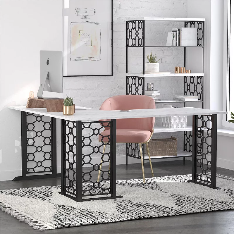 CosmoLiving by Cosmopolitan Ella L-Shaped Desk