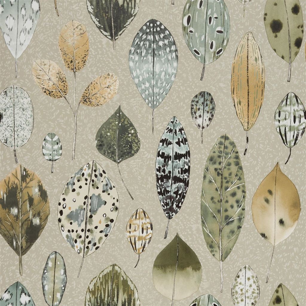 Tulsi Wallpaper in Birch from the Zardozi Collection by Designers Guild