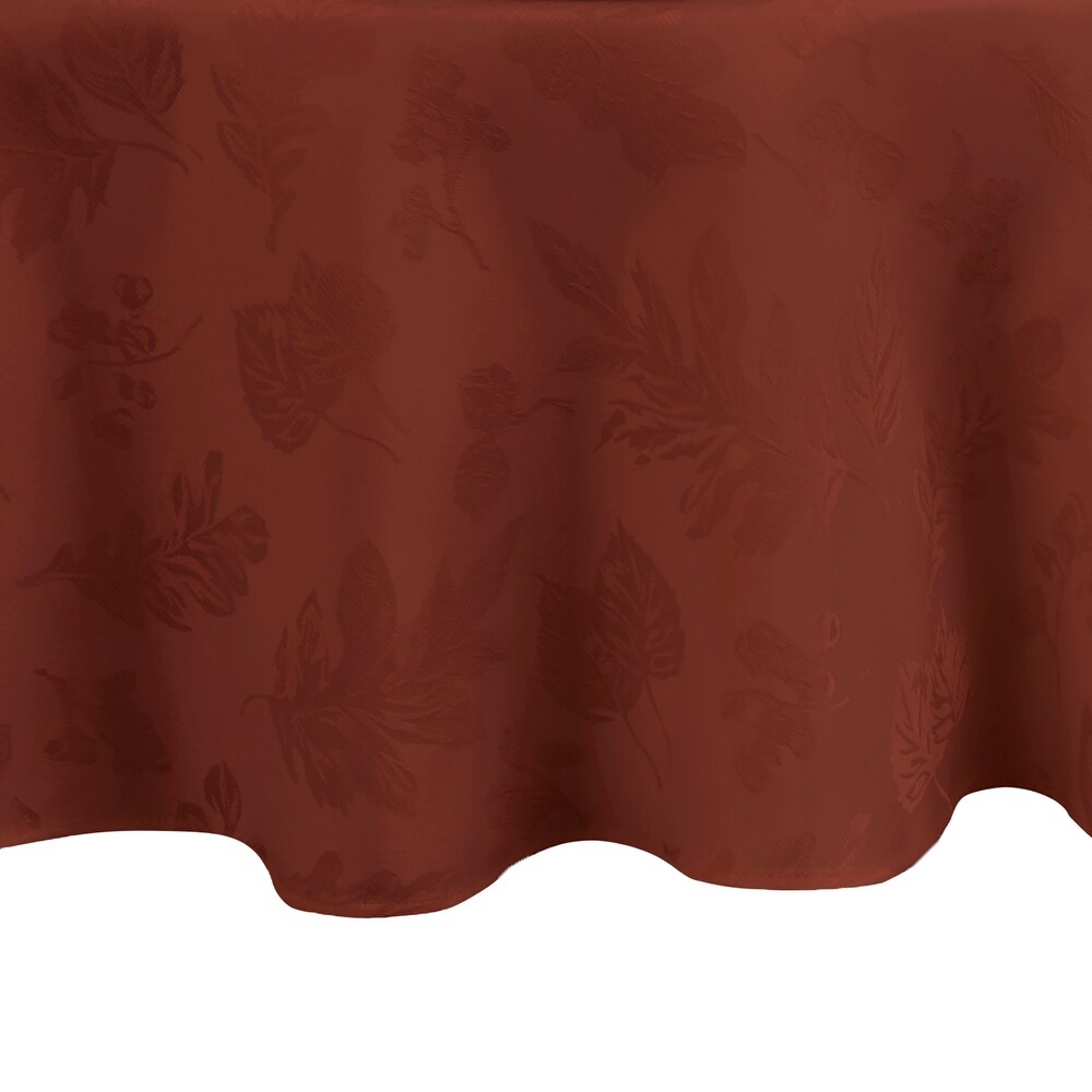 Elegant Woven Leaves Jacquard Damask Tablecloth