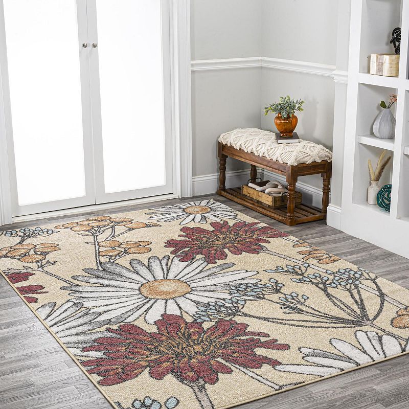 Dizi Modern Flower Rug