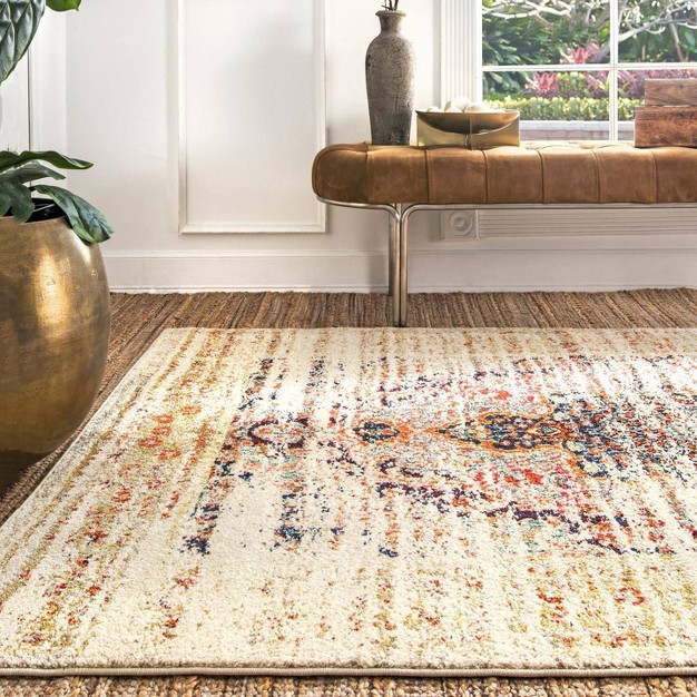 Nuloom Distressed Persian Sarita Runner Rug Brown