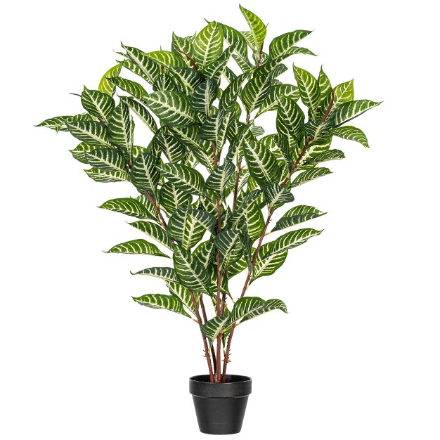 Artificial Green Real Touch Zebra Plant