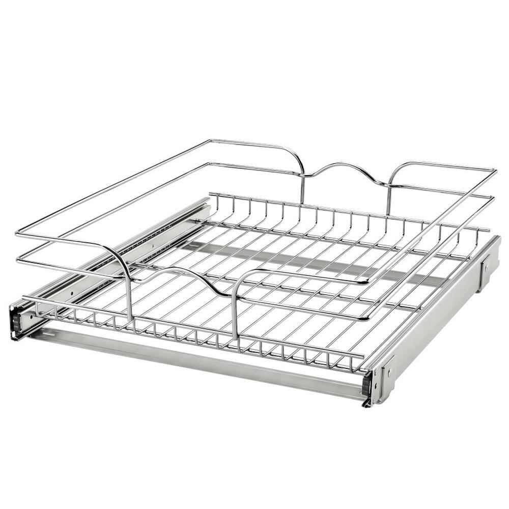 Rev-A-Shelf 18 in. x 20 in. Single Kitchen Cabinet Pull Out Wire Basket 5WB1-1820CR-1