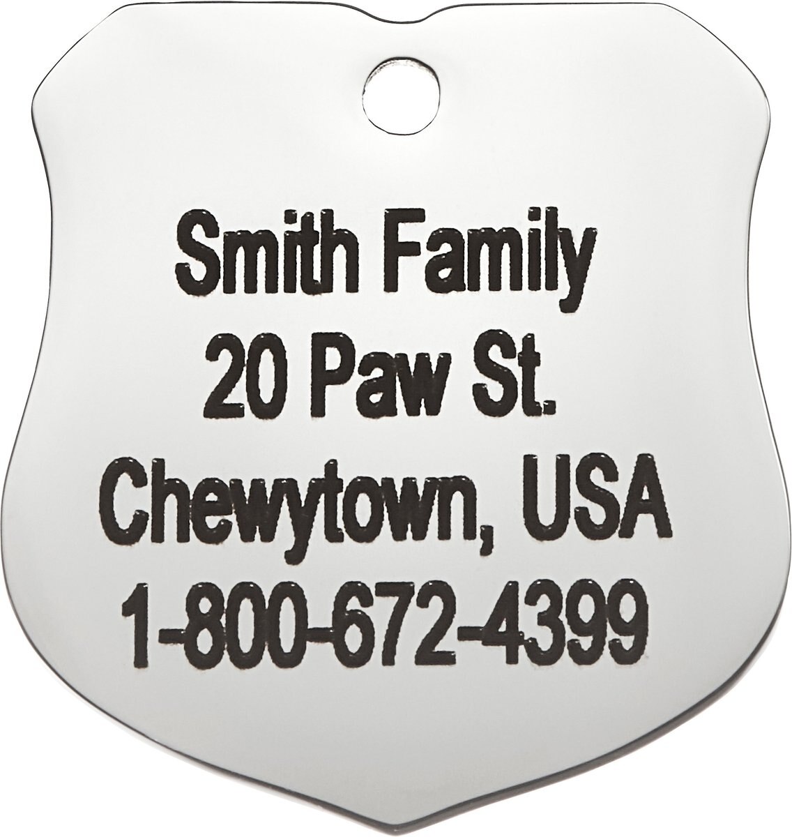 Frisco Stainless Steel Personalized Dog and Cat ID Tag， Badge