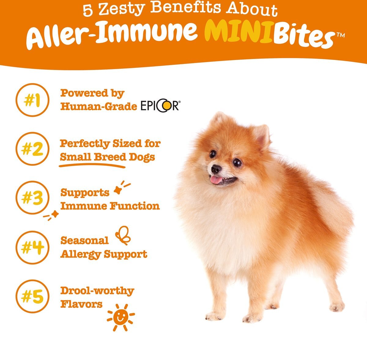 Zesty Paws Aller-Immune Mini Bites Lamb Flavored Soft Chew Allergy and Immune Supplement for Dogs， 90 count