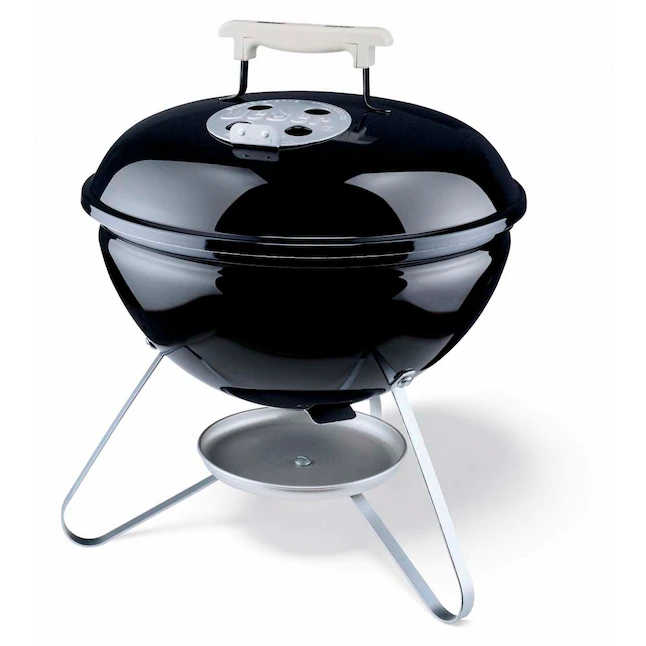 Weber Smokey Joe Silver 14-in W Black Kettle Charcoal Grill