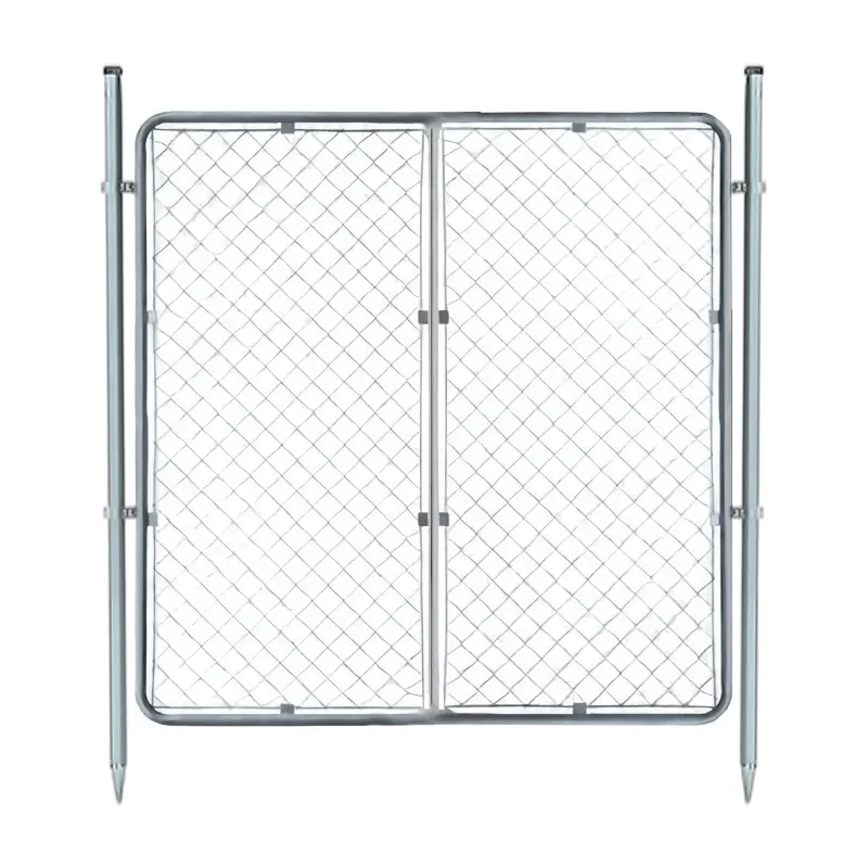 Safety chain link wire fence Industrial facilities hot dip galvanized steel Permanent mesh clear view Substation guardrail