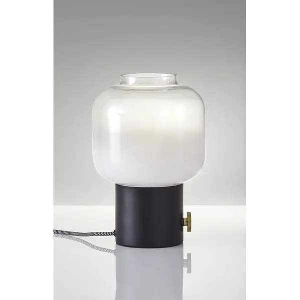 Mod Pod Black Glass Table Lamp - 8 x 8 x 12