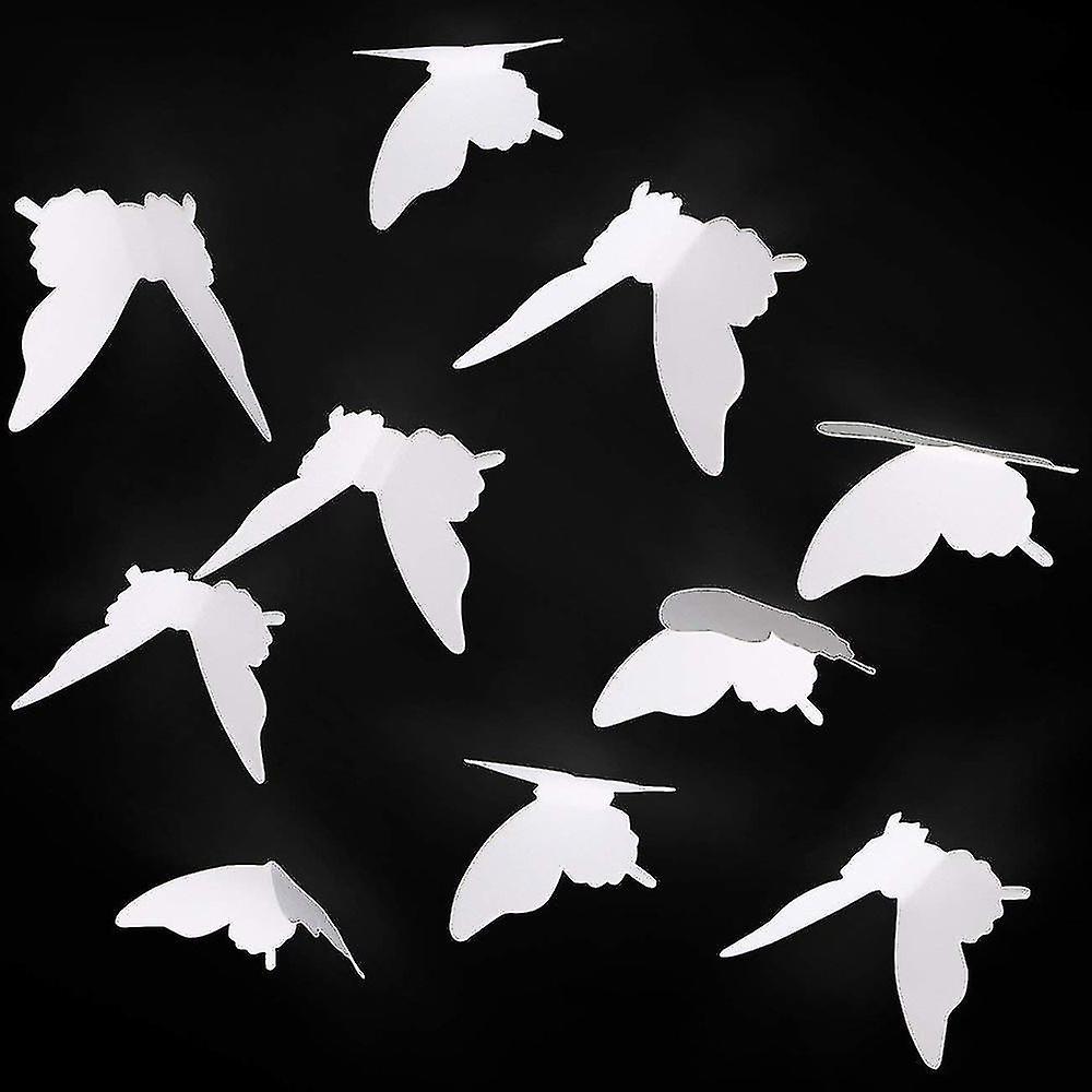 100pcs 3d Paper White Butterfly Wall Stickers Removable Art Crafts Butterflies Decals Mural For Home