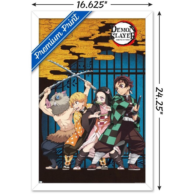 Trends International Demon Slayer Group Art Framed Wall Poster Prints