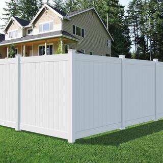 Veranda Pro Series 5 in. x 5 in. x 8 ft. White Vinyl Woodbridge Routed Corner Fence Post 118665