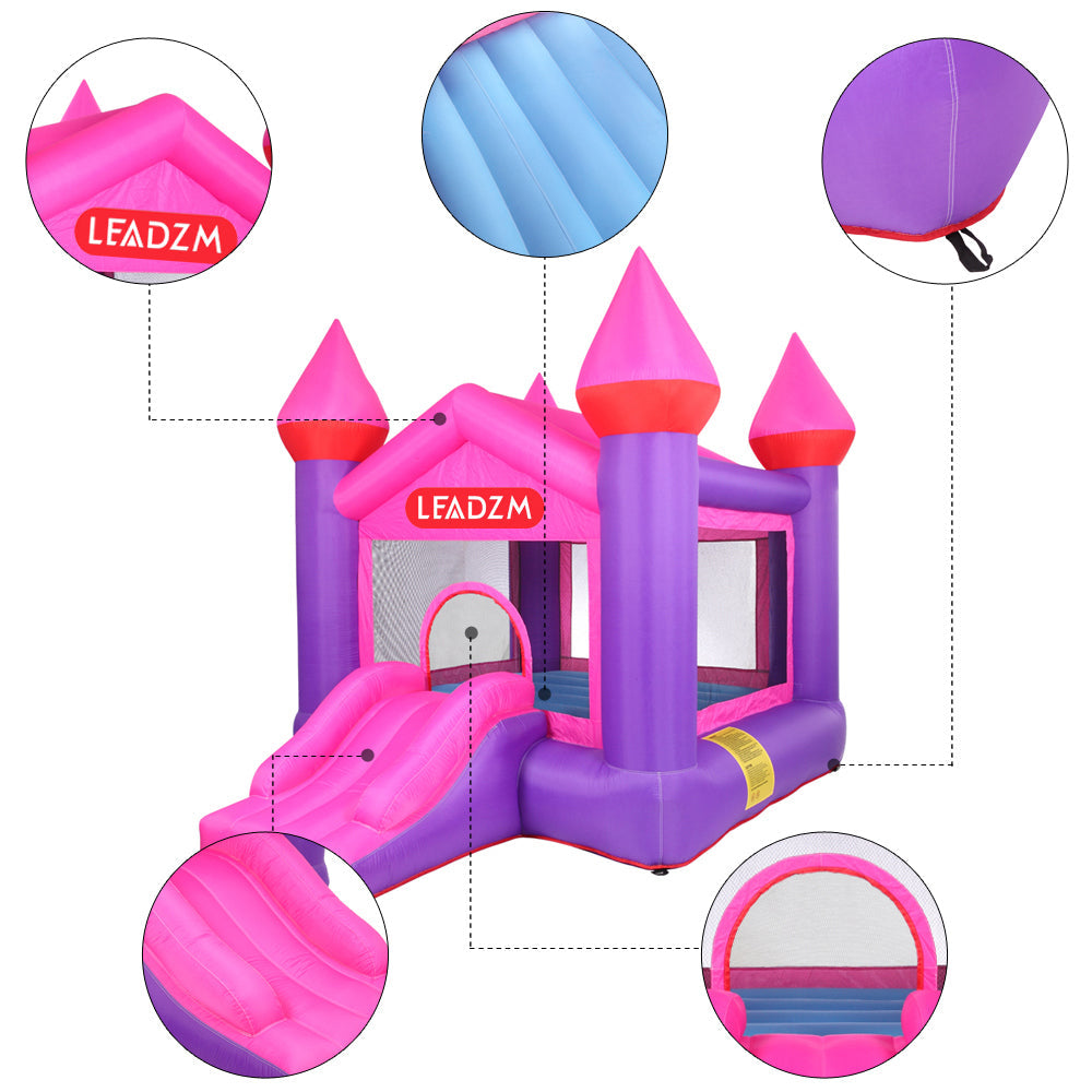 Inflatable Bounce House for Kids, 420D Oxford Cloth Bouncy Castle with Slide/Blower