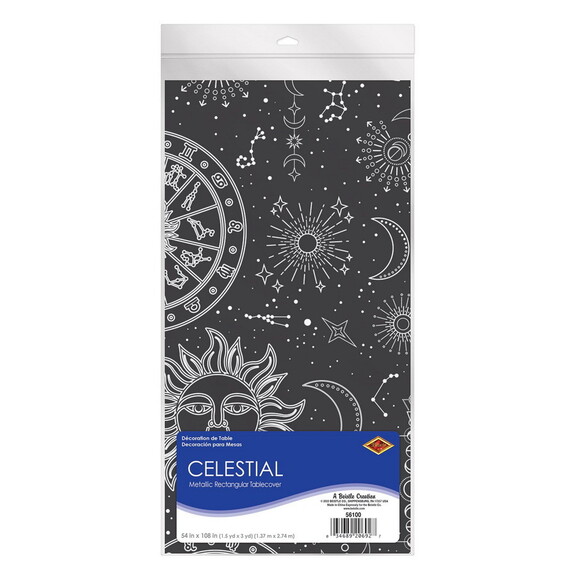 Beistle 56100 Metallic Celestial Tablecover  metal...