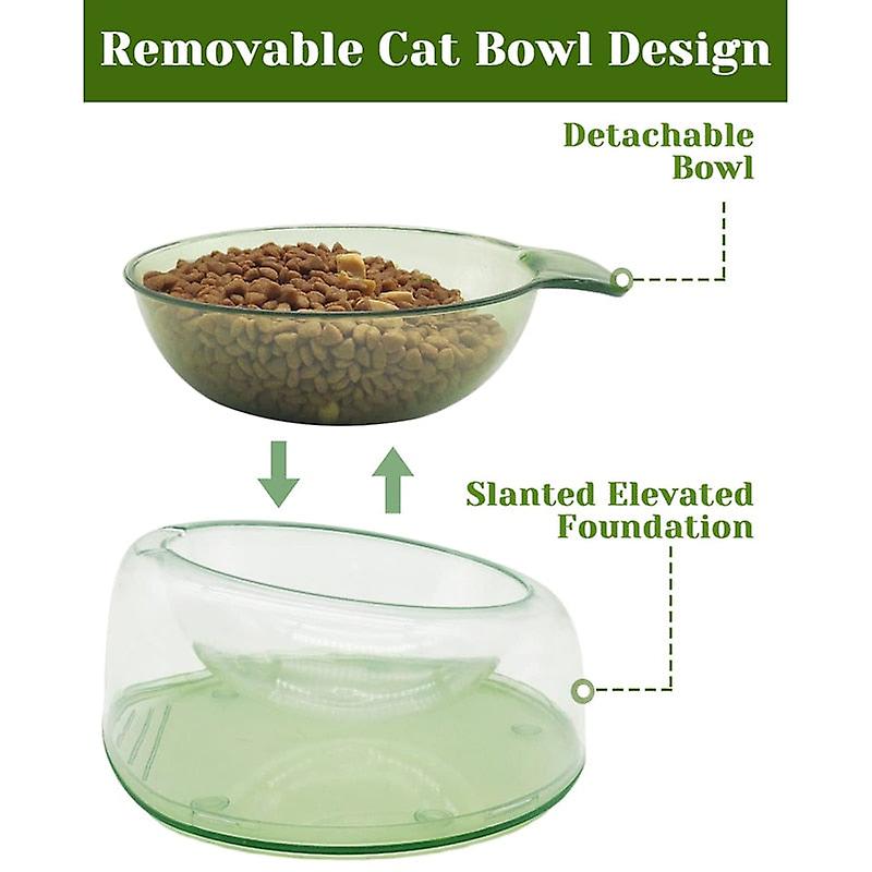 Durable tilted raised pet bowls