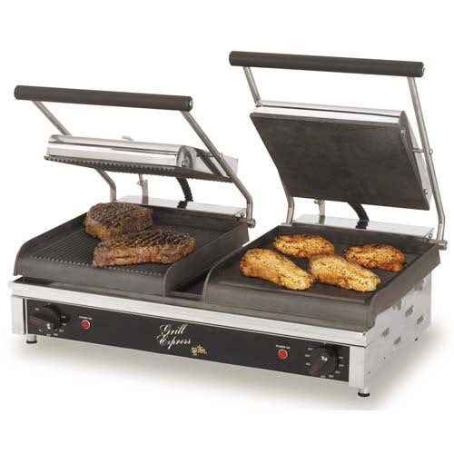 Star GX20IGS Panini Grill - (2) Cooking Surfaces， Smooth and Grooved Plates， 28-3/4