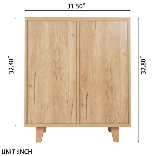 Dresser Bedroom Storage Drawer Organizer Closet Hallway Storage Cabinet with 1 Door 4 Drawers， Wood Dresser Chest - - 36089864