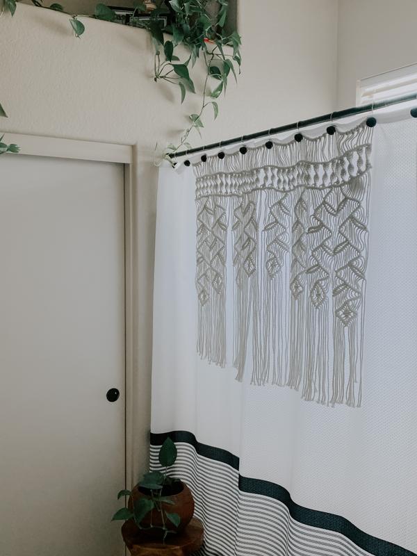 Boho Macrame Leaf Cotton Valance