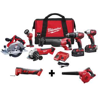 MW M18 18V Lithium-Ion Cordless Combo Tool Kit (4-Tool) with M18 Oscillating Multi-Tool and Blower 2696-26-2626-20-0884-20