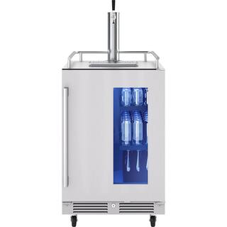 Zephyr Presrv 5.6 cu. ft. Convertible Beer Kegerator in Stainless Steel with 107-Can Beverage Storage PRKB24C01AG