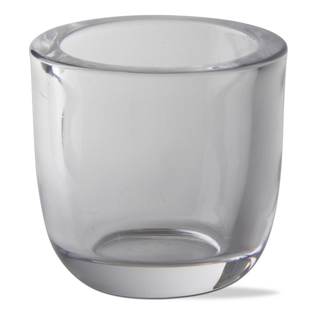 Tagltd Classic Tealight Holder Clear Glass Candle Holder 3 14l X 3 14w X 3 07h Inches