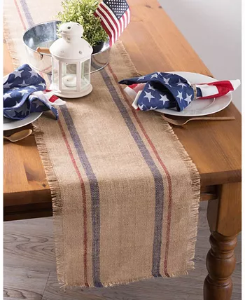 Design Imports Burlap Table Runner 14 x 72