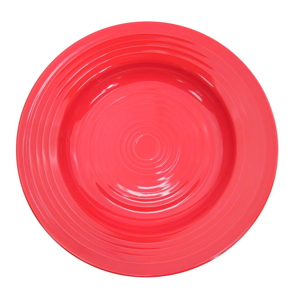 Color Tango， Pasta Bowl 22 Oz. 12Dia. X 1-7/8H， Porcelain， Red