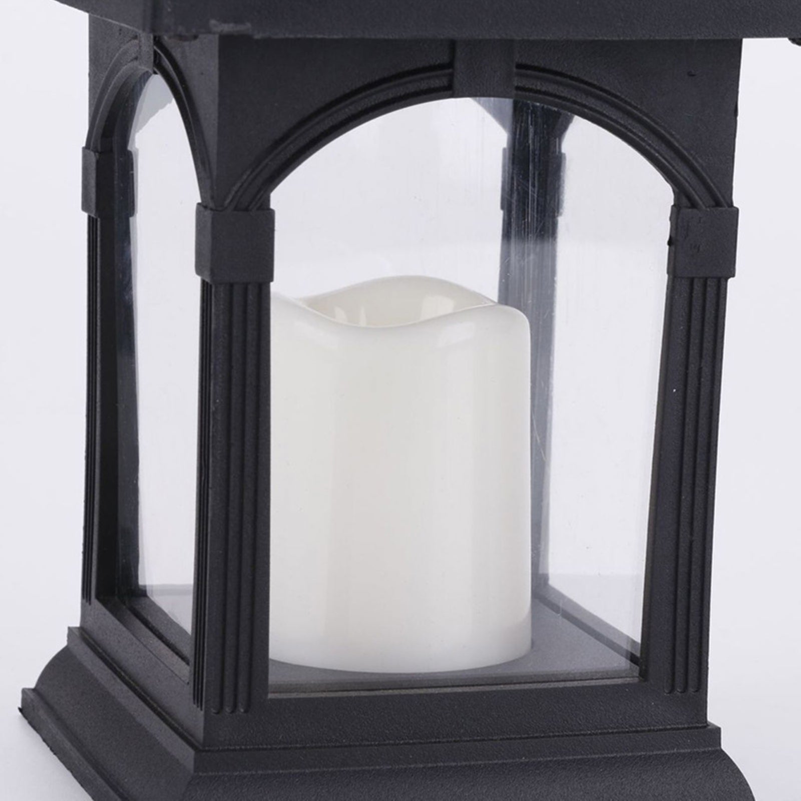 Waterproof Solar Handle Candle Lantern Outdoor Hanging Decorative Lantern For Patio Garden Yard