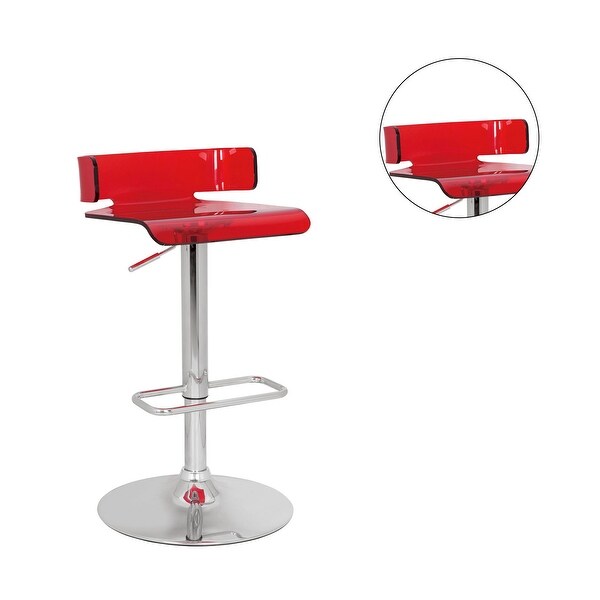 Acrylic Adjustable Stool with Swivel Base