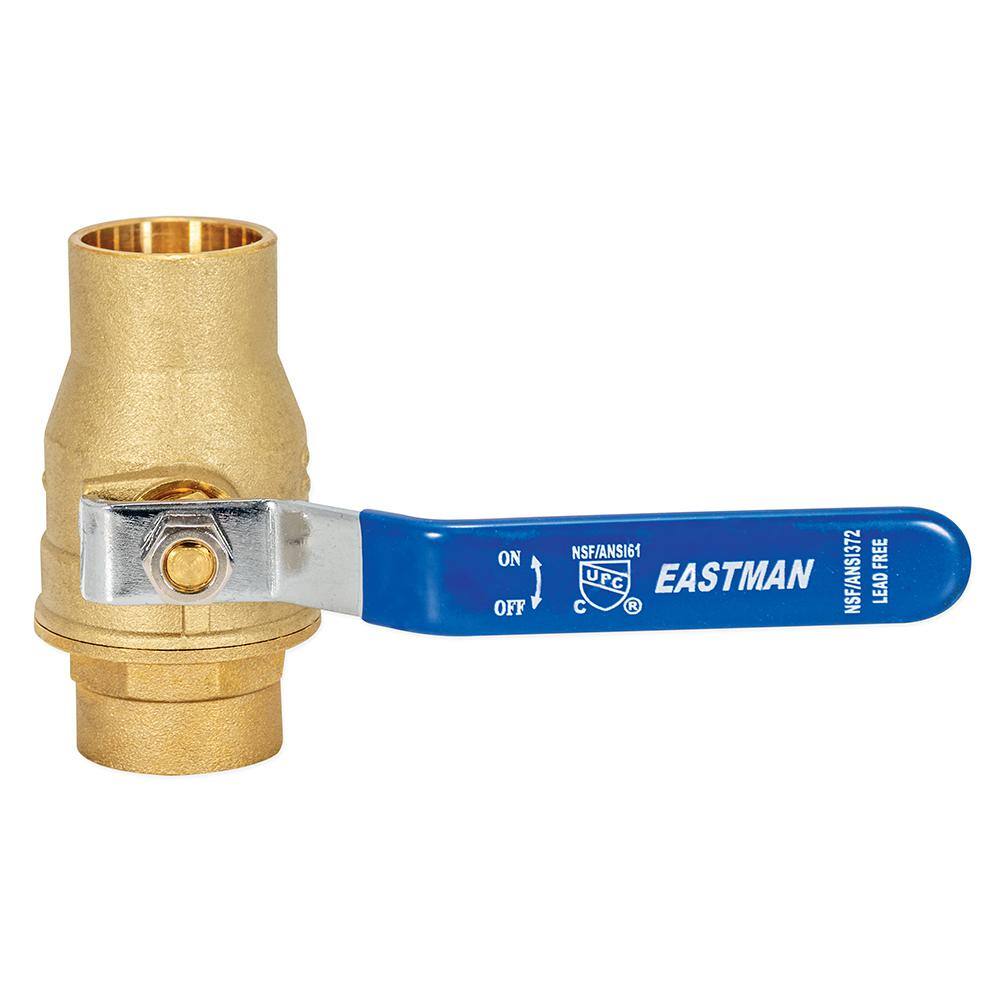 EASTMAN 1 in. x 1 in. Brass Sweat C x C Full Port Ball Valve 20065LF