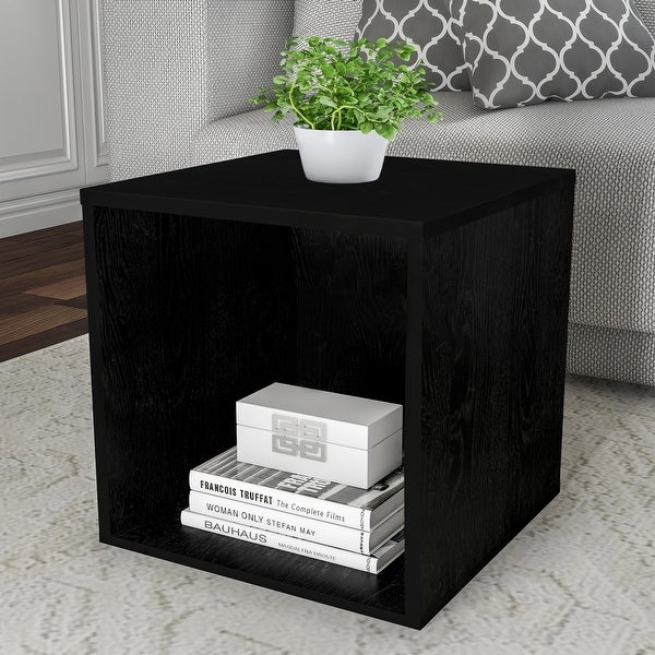 Hastings Home Minimalist Cube End Table - 15.75