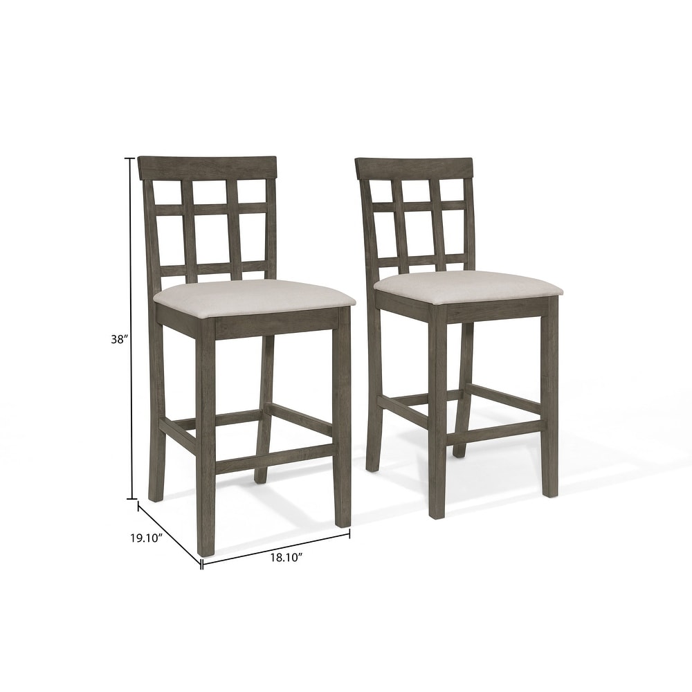 CraftPorch Simple Rustic Square 5 piece Counter Height Dining Set