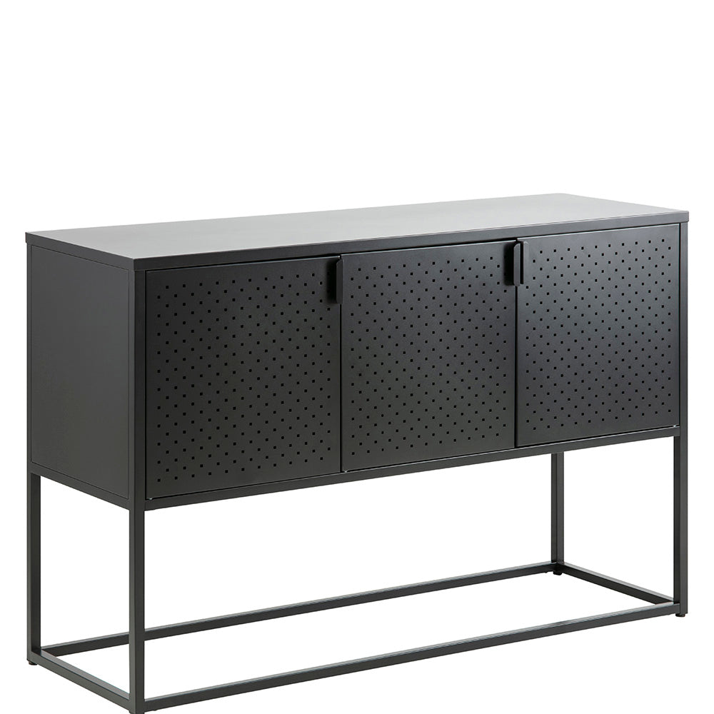 NEWTON 3 Doors Sideboard 120cm - Black