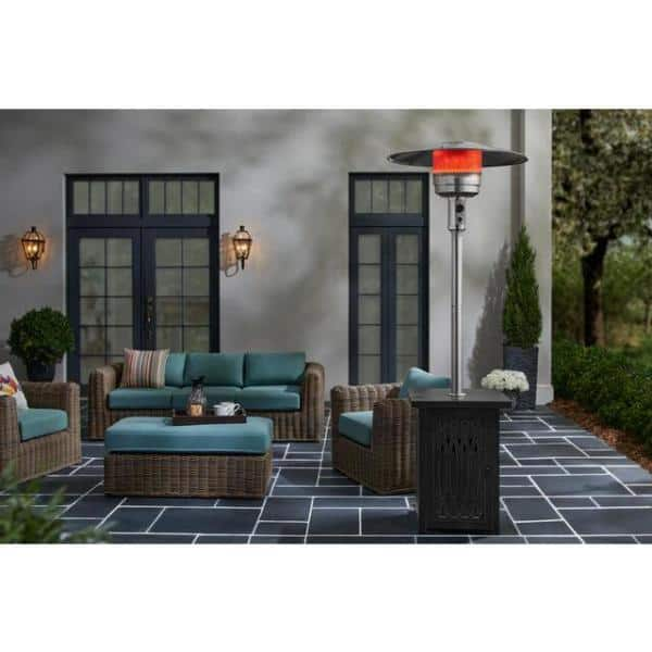 Home Decorators Collection St. Charles 48,000 BTU Steel Black Propane Gas Patio Heater FHHS80019