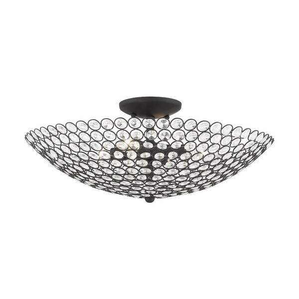 Livex Lighting Cassandra 4 Light 20 Wide Semi-Flush Bowl Ceiling