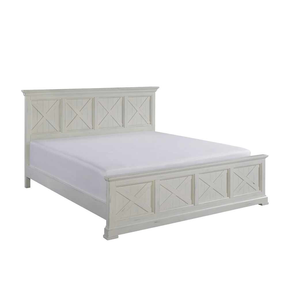 Homestyles Seaside Lodge Off White King Bed Frame