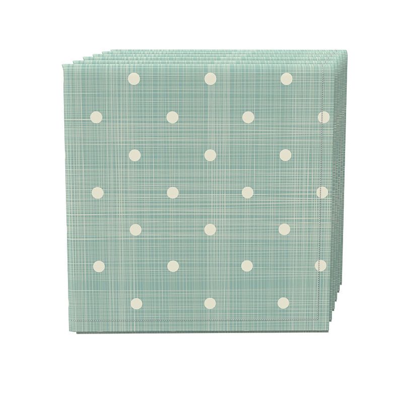 Napkin Set， 100% Polyester， Set of 4， 18x18， Textured Dots