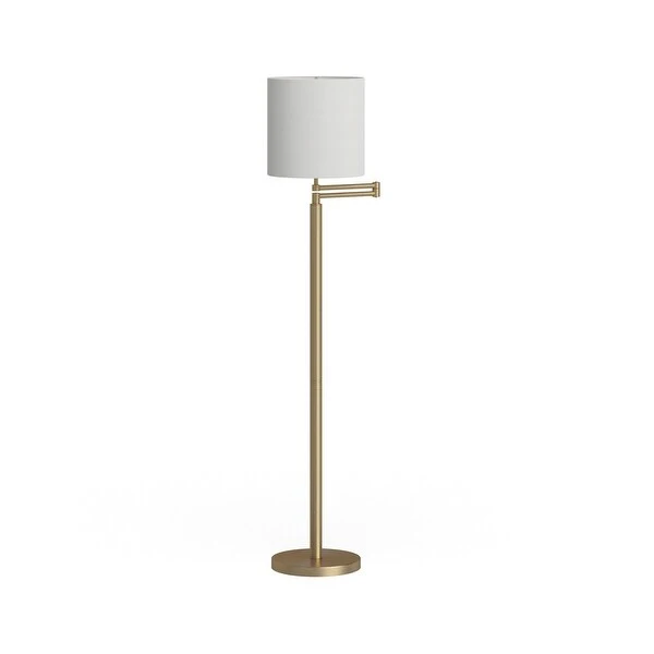 Moby Swing Arm Floor Lamp with Drum Shade