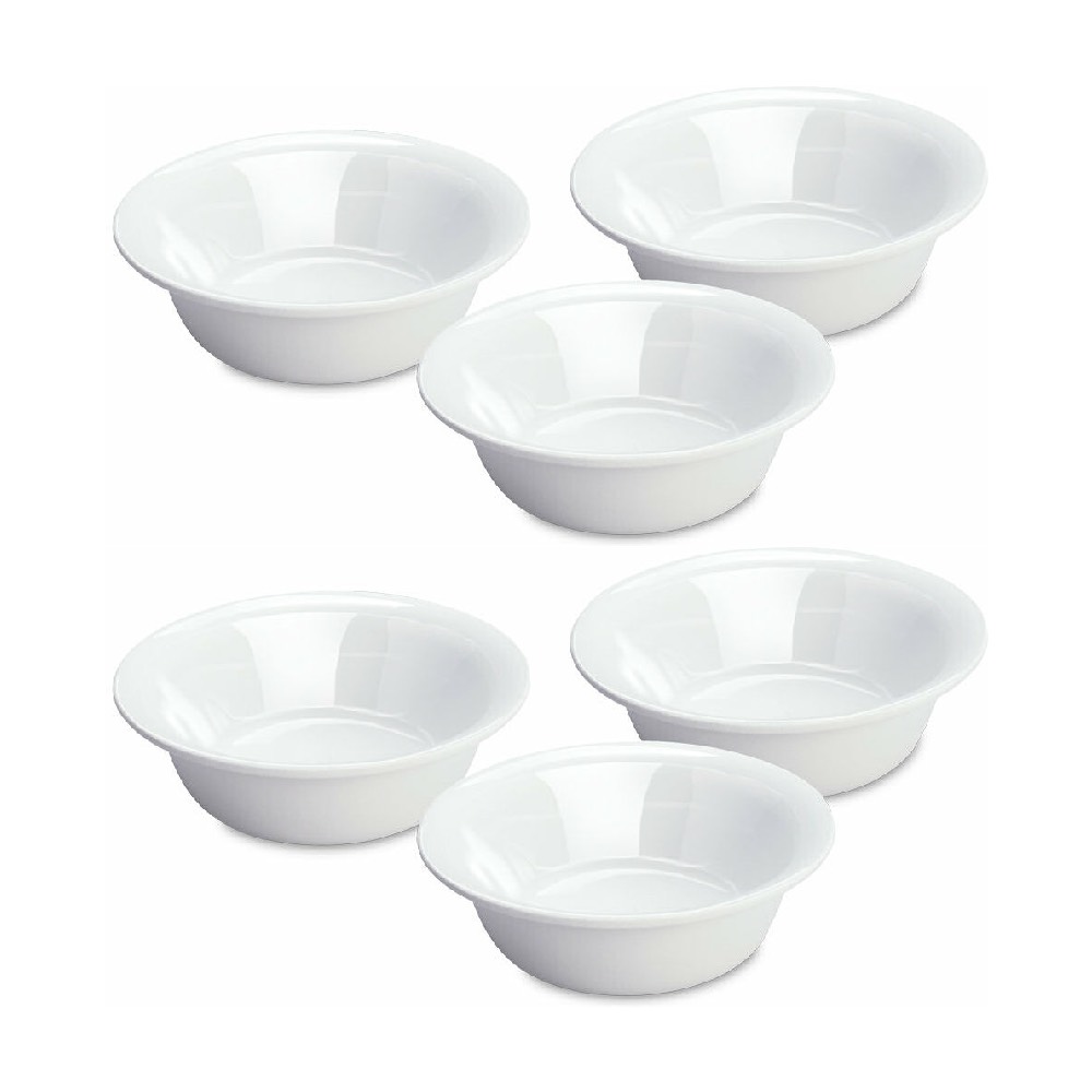 Sterilite 20 Ounce Cereal Soup Bowls Set of 3 Plastic White， 2 Pack