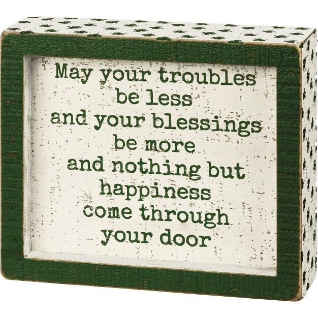 Primitives By Kathy May Your Blessings Be More Inset Box Sign