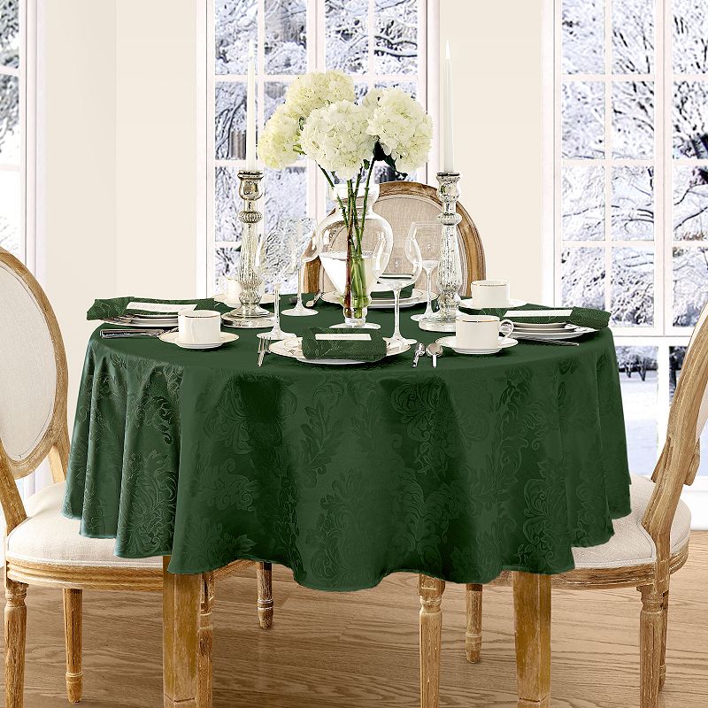 Elrene Home Fashions Barcelona Jacquard Damask Round Tablecloth