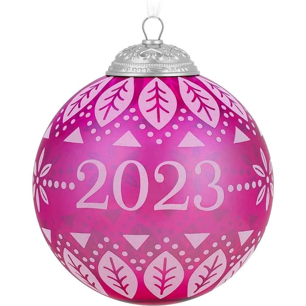 Hallmark  2023 Keepsake Ornament Christmas Commemorative 2023 Glass Ball Ornament