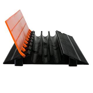 Elasco 3 ft. 3-Channel Heavy Duty Cable Protector BlackOrange MG3200