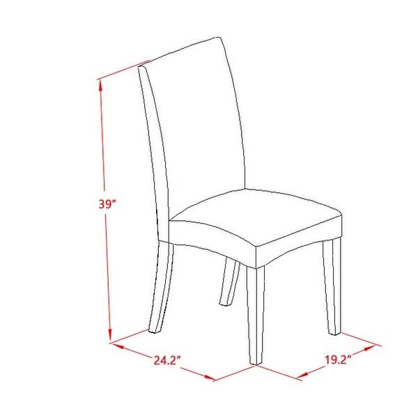 3 Piece Dining Table Set - 1 Dining Room Table and 2 Kitchen Dining Chairs with Upholstered Linen Fabric - (Color Options)