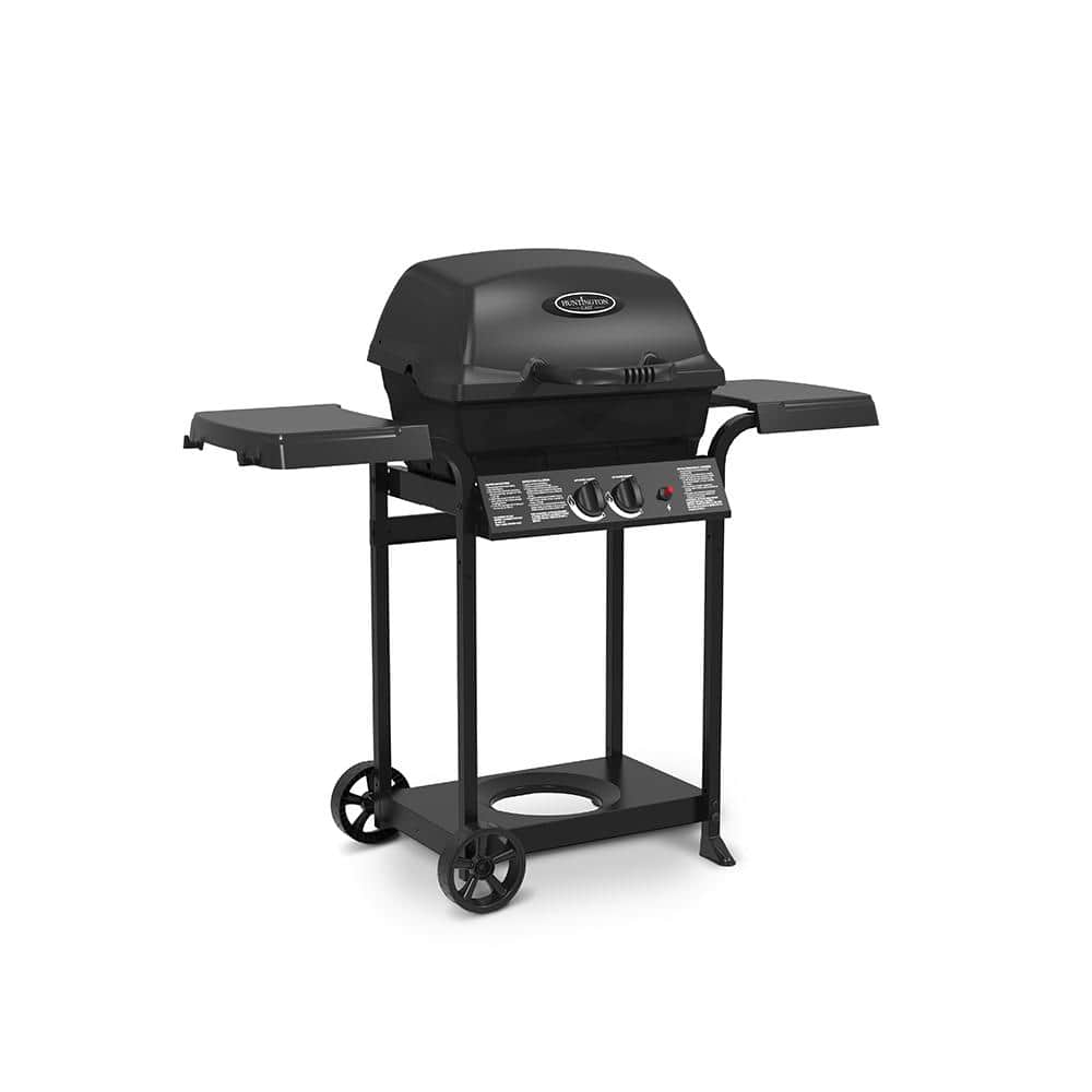 Huntington 2-Burner Cast Aluminum Propane Gas Grill in Black 24025HNT