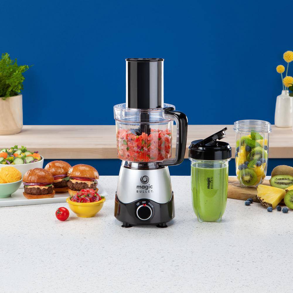 NutriBullet Kitchen Express 16 oz. Single Speed Silver Blender with 3.5 Cup Work Bowl and Lid MB50200