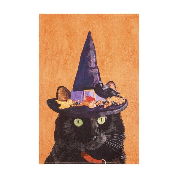 Witch Cat Mouse Printed Flour Sack Kitchen Towel