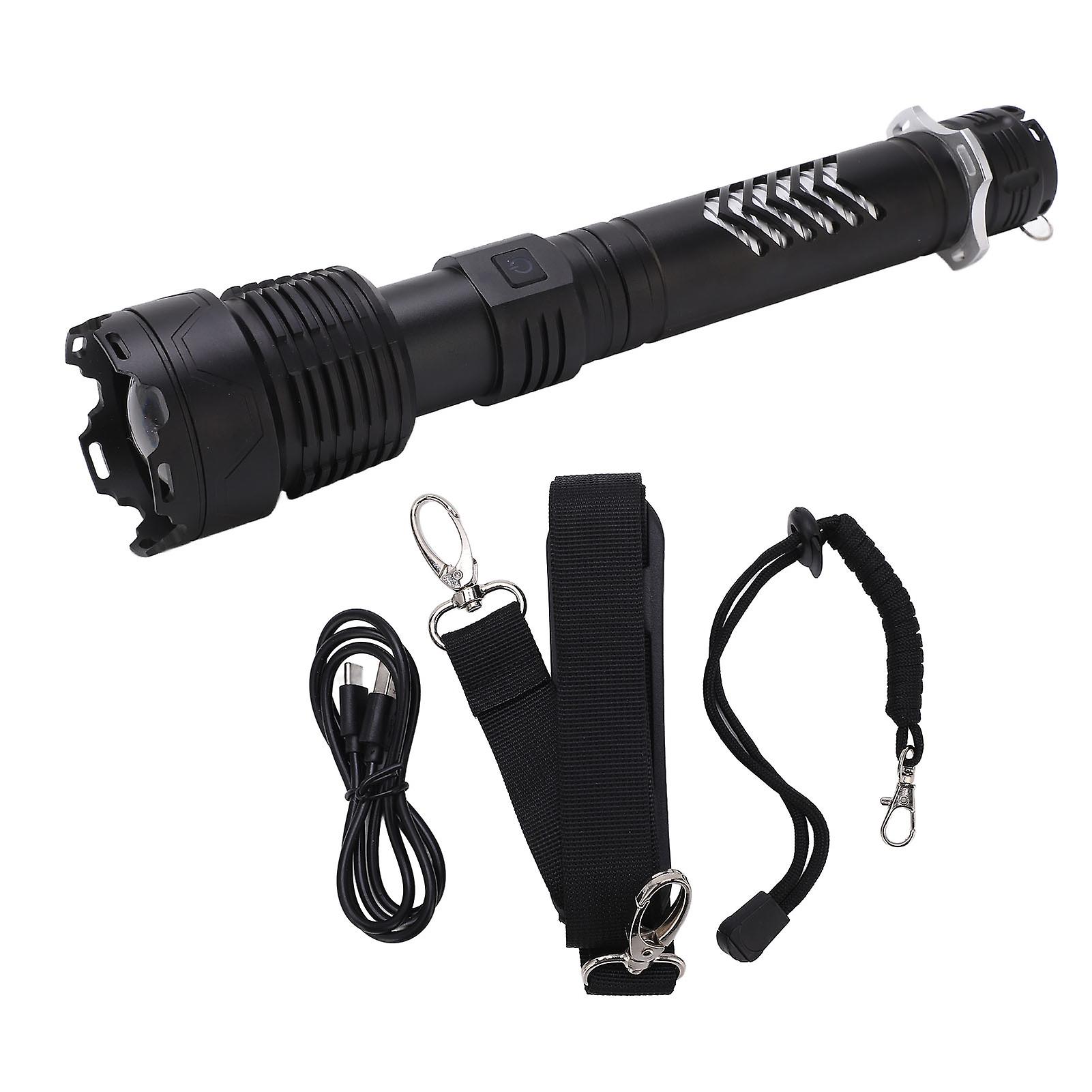 Outdoor Xhp160 Strong Light Flashlight Led Rechargeable Waterproof Torch Light Zoomable 5 Modes Flashlight For Camping Hiking