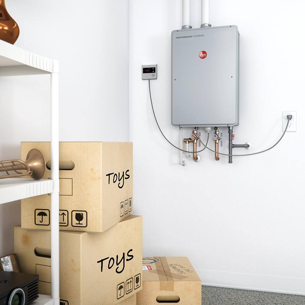 Rheem Performance Platinum 8.4 GPM Natural Gas High Efficiency Indoor Tankless Water Heater ECOH160DVLN-2