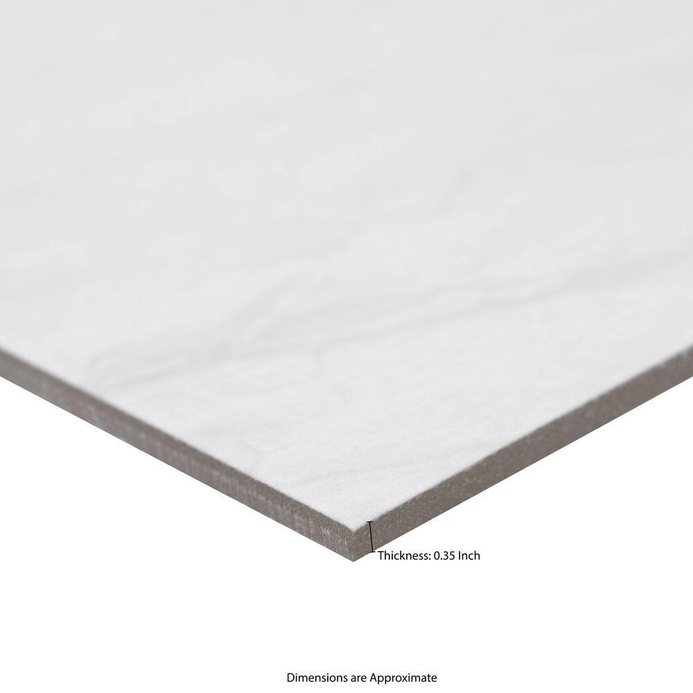 MSI Alexandra White 12 in. x 24 in. Matte Porcelain Marble Look Floor and Wall Tile (16 sq. ft.Case) NHDALEX12X24