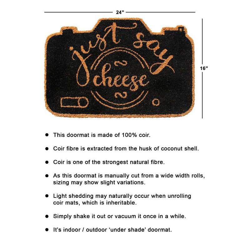 RugSmith Just Say Cheese Doormat